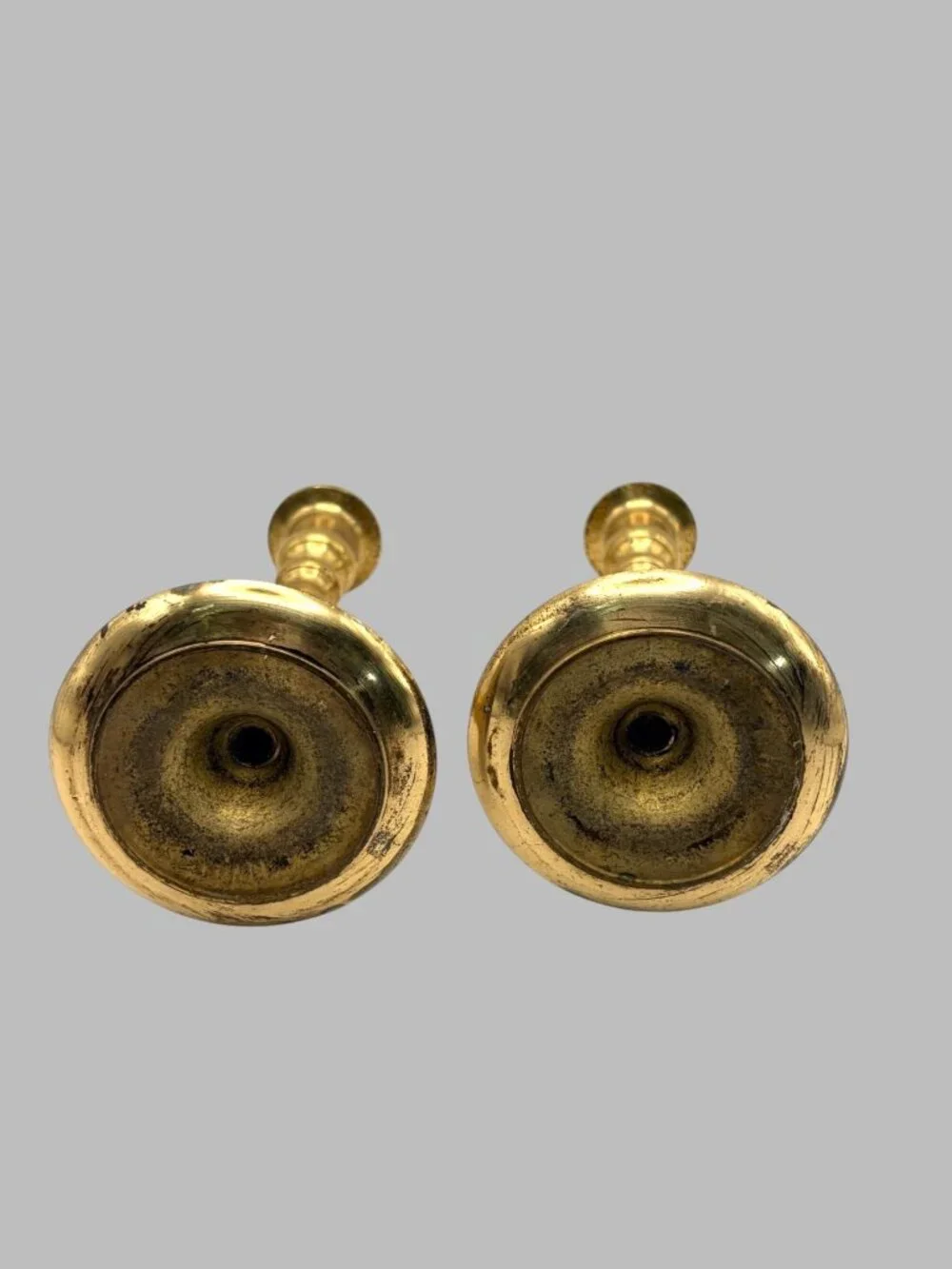 VTG Brass Candlestick Holders Set of 2 Japanese Taper Candle Holders